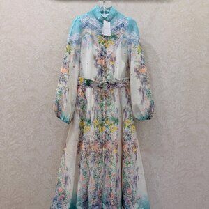 Zimmerman Floral Stand Collar Long Dress